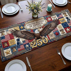 Eagle Above Golden 250 Numerals Table Runner