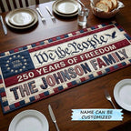 We The People 250 Years Freedom Table Runner