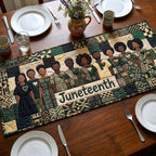 Juneteenth on Deep Green Table Runner