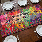 Cinco de Mayo Skeleton Musicians Table Runner