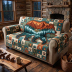 Bear Filled with Mountain Sunset Sofa Cover
