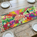 Aloha with Tropical Flowers Table Runner