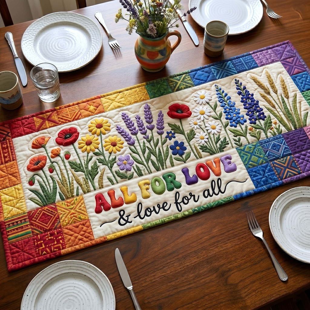 All for Love with Wildflowers Table Runner