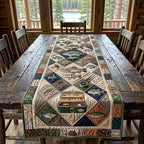 Camping Blocks with Camper Van Table Runner