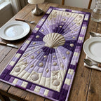 Purple Shell with Radiating Rays Table Runner