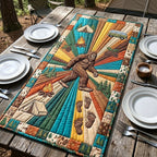 Bigfoot with Radiant Sun Rays Table Runner