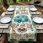 Camper Is My Happy Place Table Runner