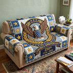 American Eagle Crest with Laurels Sofa Cover