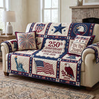 Anniversary Blocks with Liberty and Fireworks Sofa Cover