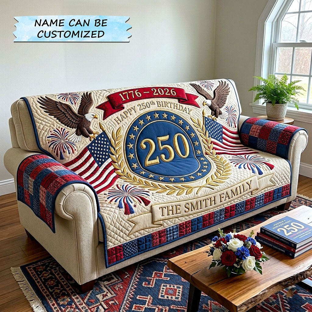 Golden 250 Medallion with Eagles Sofa Cover