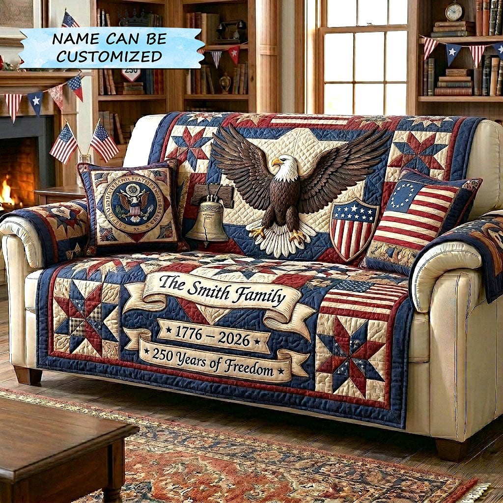 Eagle Crest and 250 Years of Freedom Sofa Cover