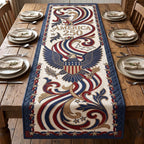 Eagle with Patriotic Swirls Table Runner