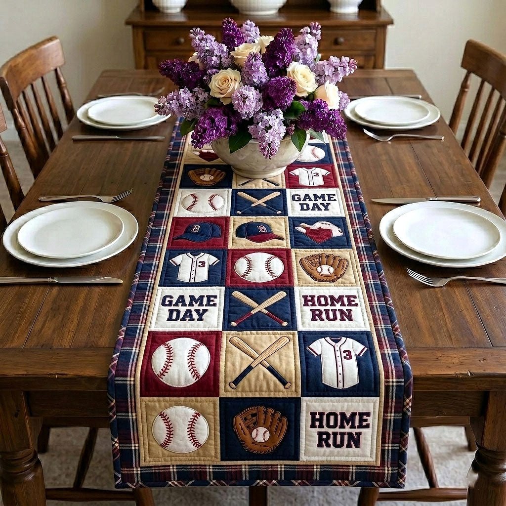 Game Day Home Run Blocks Table Runner