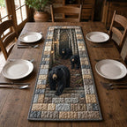 Bears Climbing the Stone Passage Table Runner
