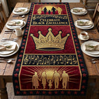 Celebrate Black Excellence with Crown Table Runner