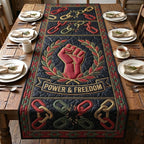 Power and Freedom with Raised Fist Table Runner