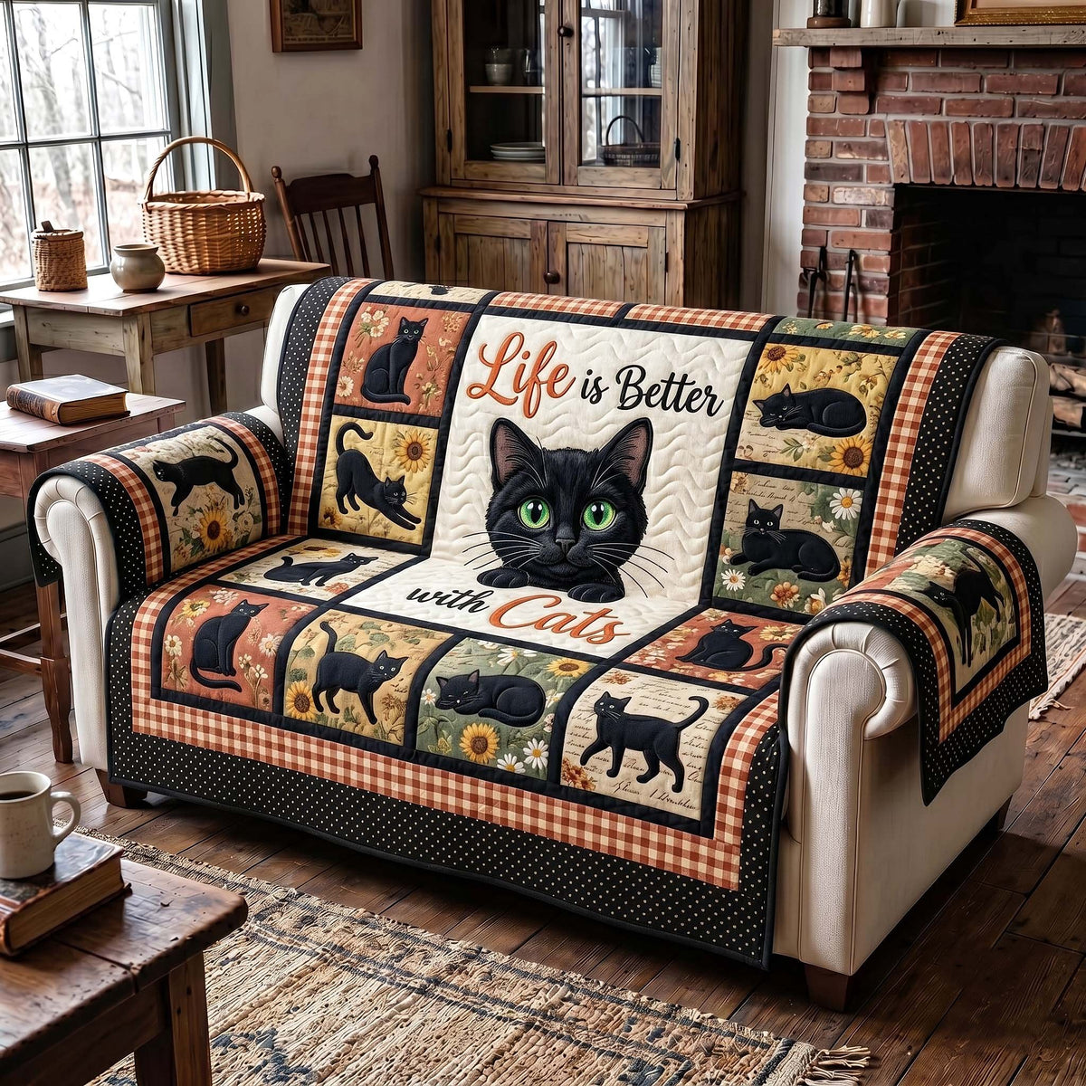 Life Is Better with Cats Sofa Cover