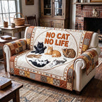 No Cat No Life Sofa Cover