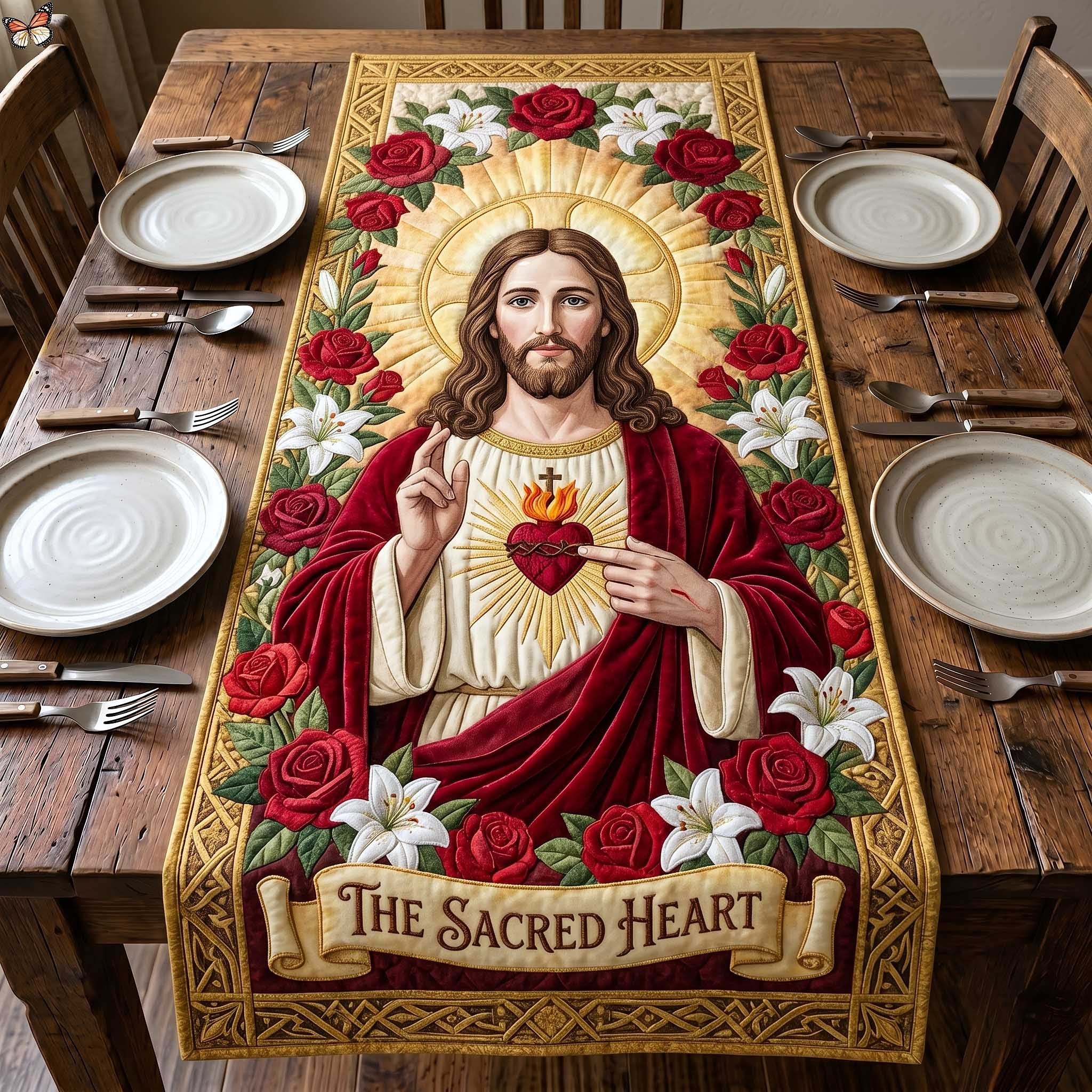 The Sacred Heart of Jesus Table Runner