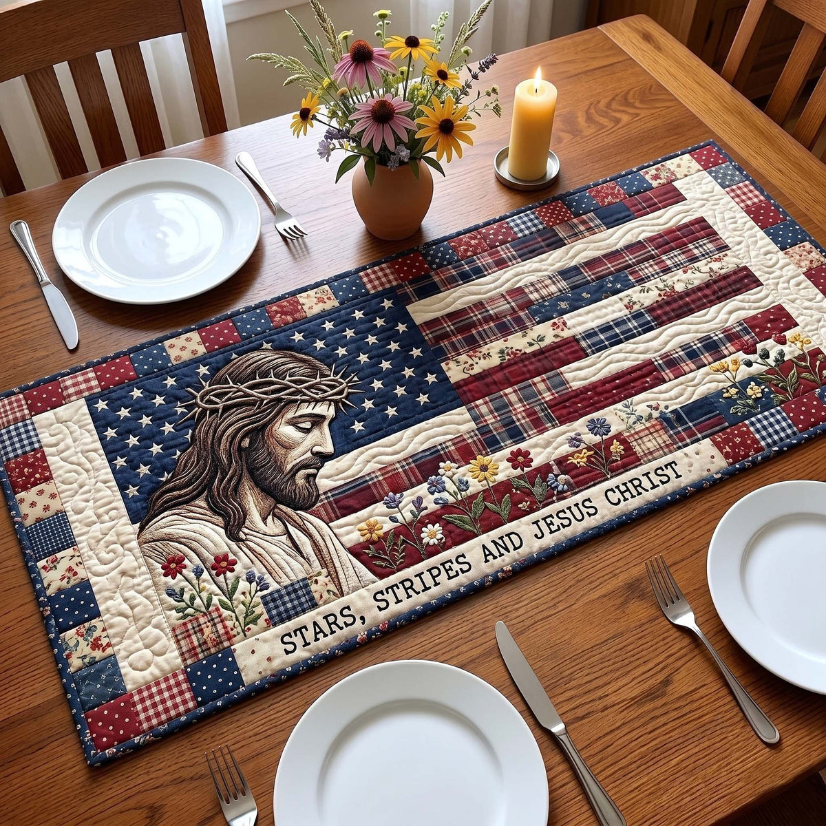 Faith and Freedom Table Runner