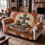 Guided by Faith with Cowboy Boots Sofa Cover