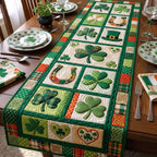 Shamrocks and Horseshoes in Blocks Table Runner
