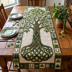 Celtic Tree on Cream Panel Table Runner
