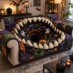 Monster Mouth Full of Ghosts Sofa Cover