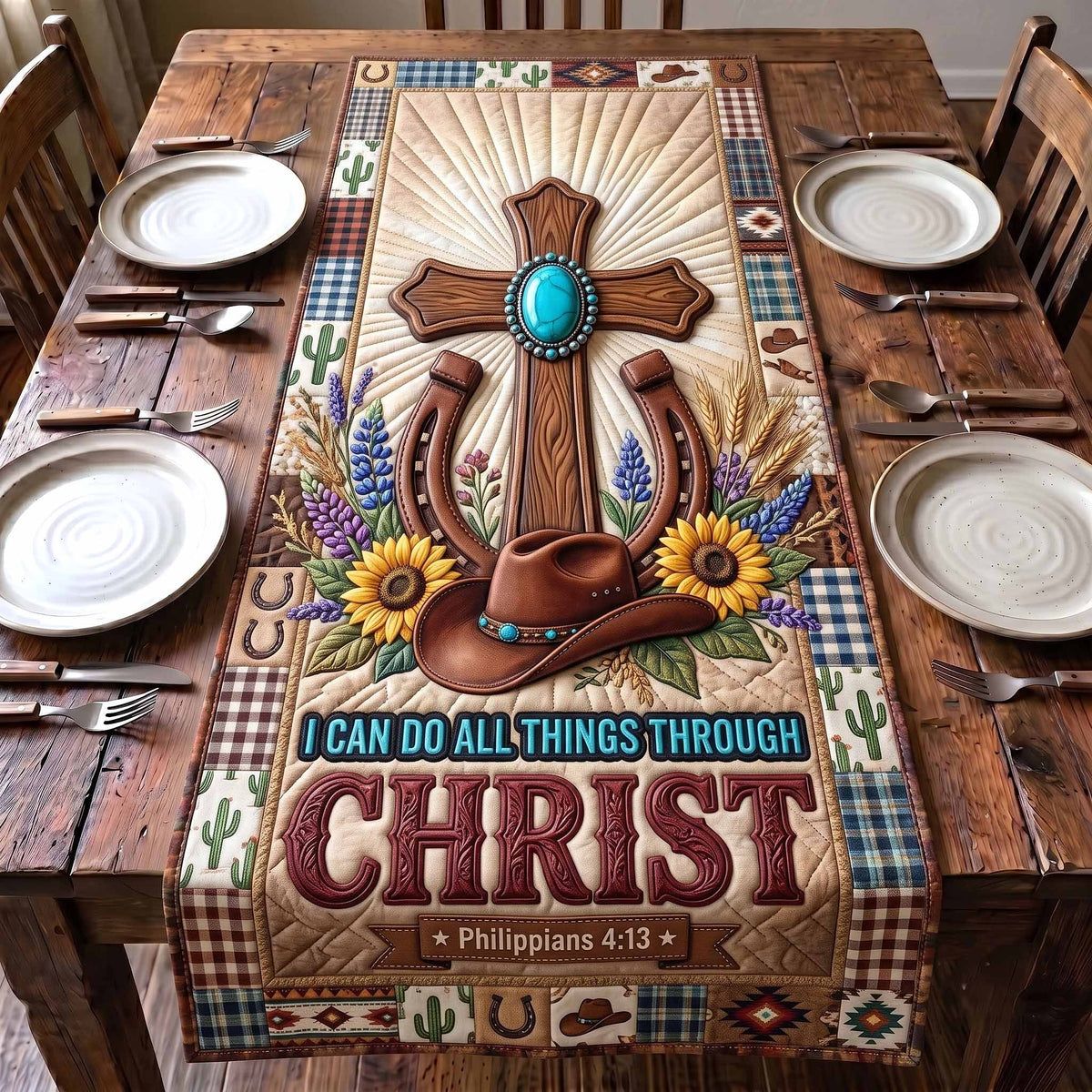 I Can Do All Things Through Christ Table Runner