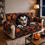 Vampire Climbing Out of the Quilt Sofa Cover