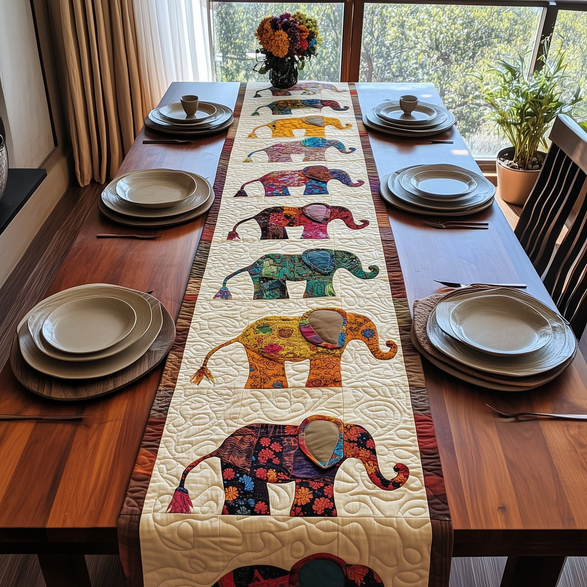 Elephant Parade Table Runner