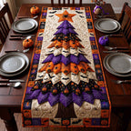 Purple and Orange Patchwork Tree Table Runner