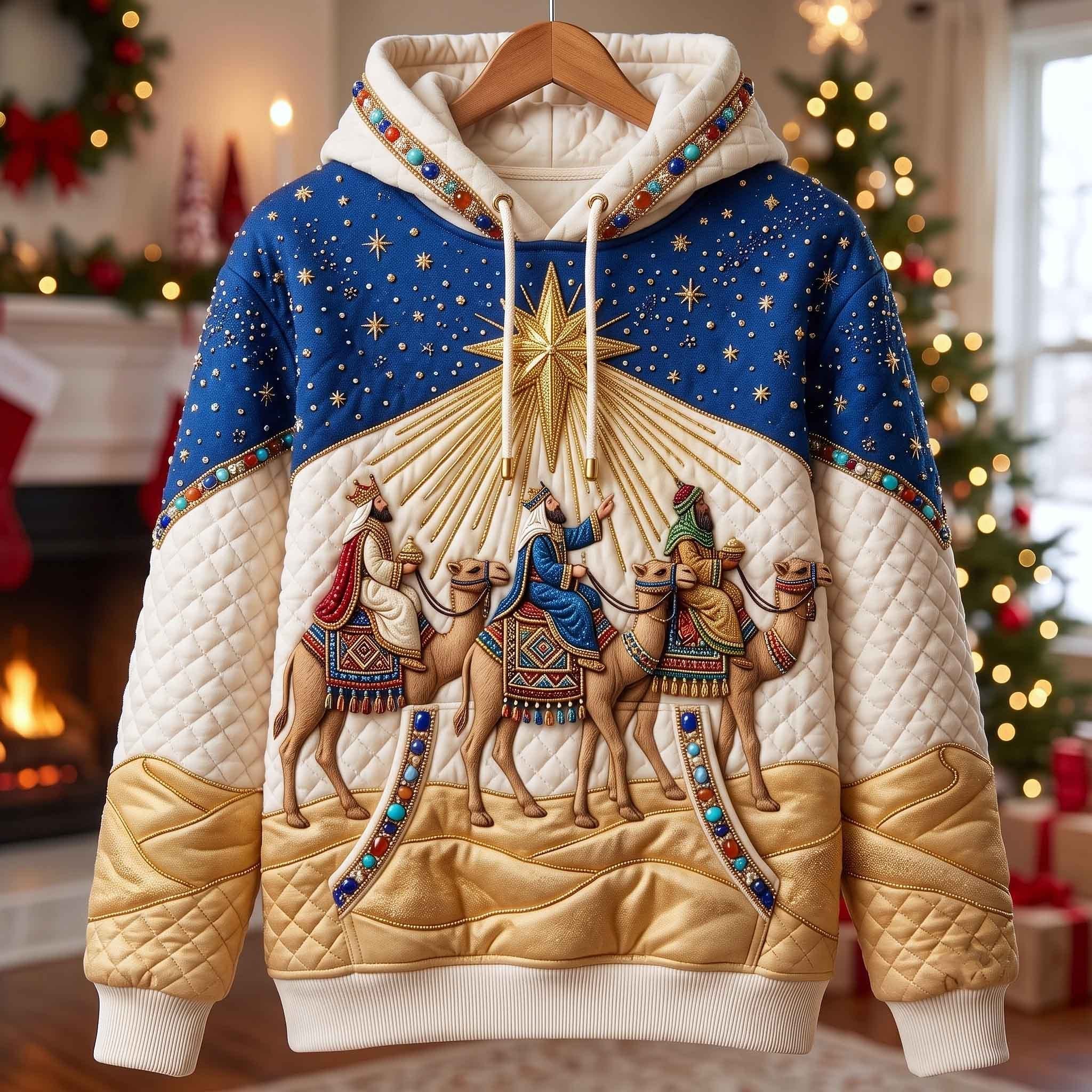 Wise Men Crossing the Golden Dunes hoodie, all-over print