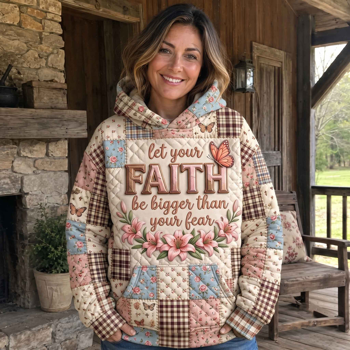 Let Your Faith Be Bigger Than Your Fear hoodie, all-over print