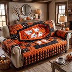 Ghosts Inside the Orange Coffin Sofa Cover