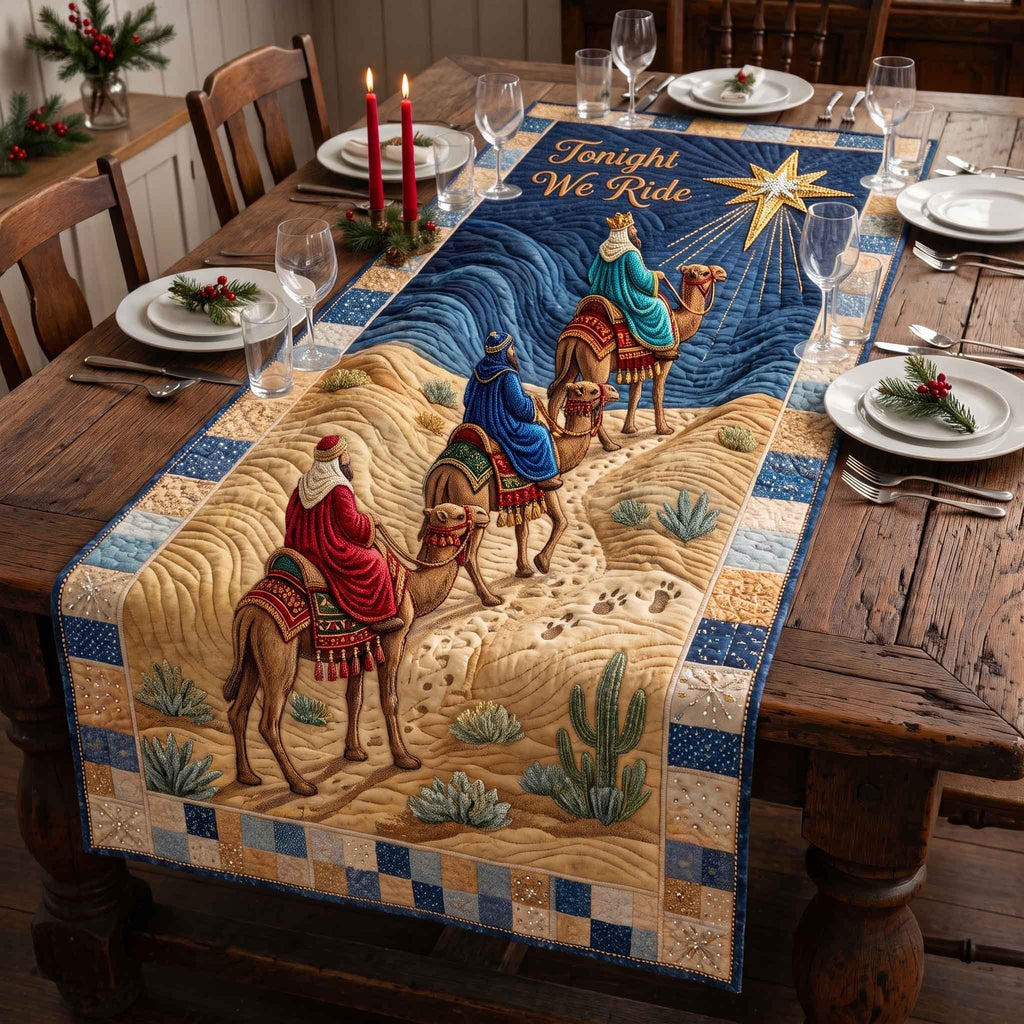Wise Men Crossing Desert Sands Table Runner
