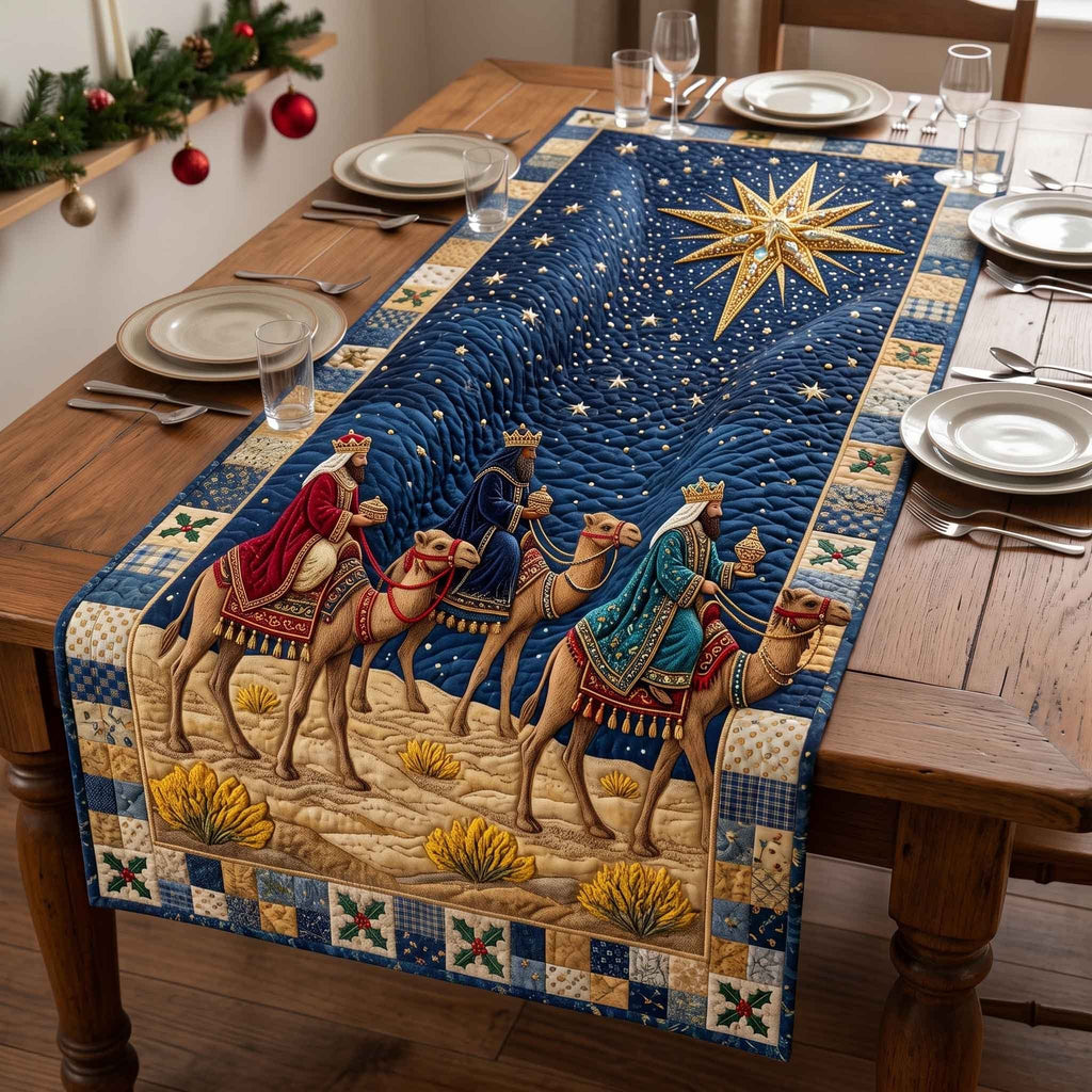 Three Wise Men Following the Star Table Runner