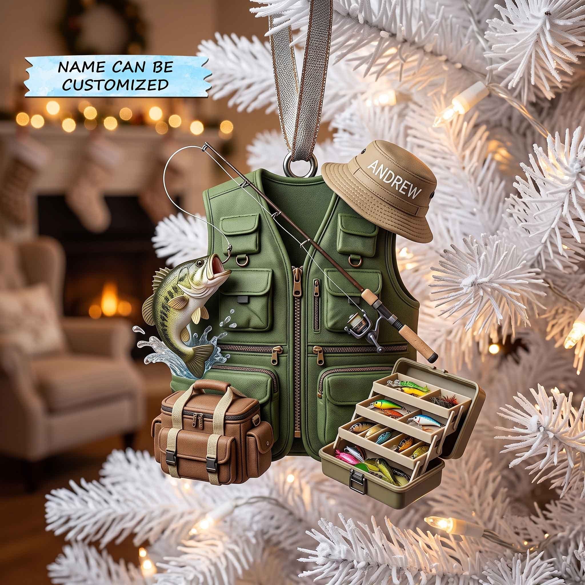 Fishing Vest and Tackle Kit Christmas Ornament