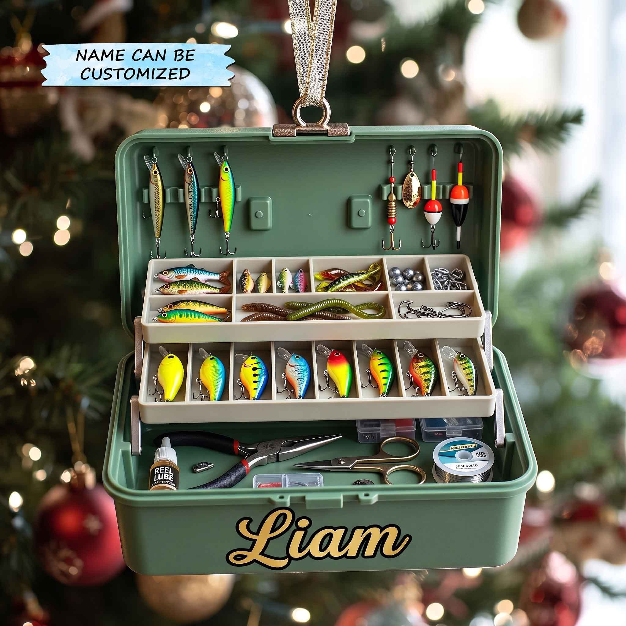 Tackle Box Full of Lures Christmas Ornament