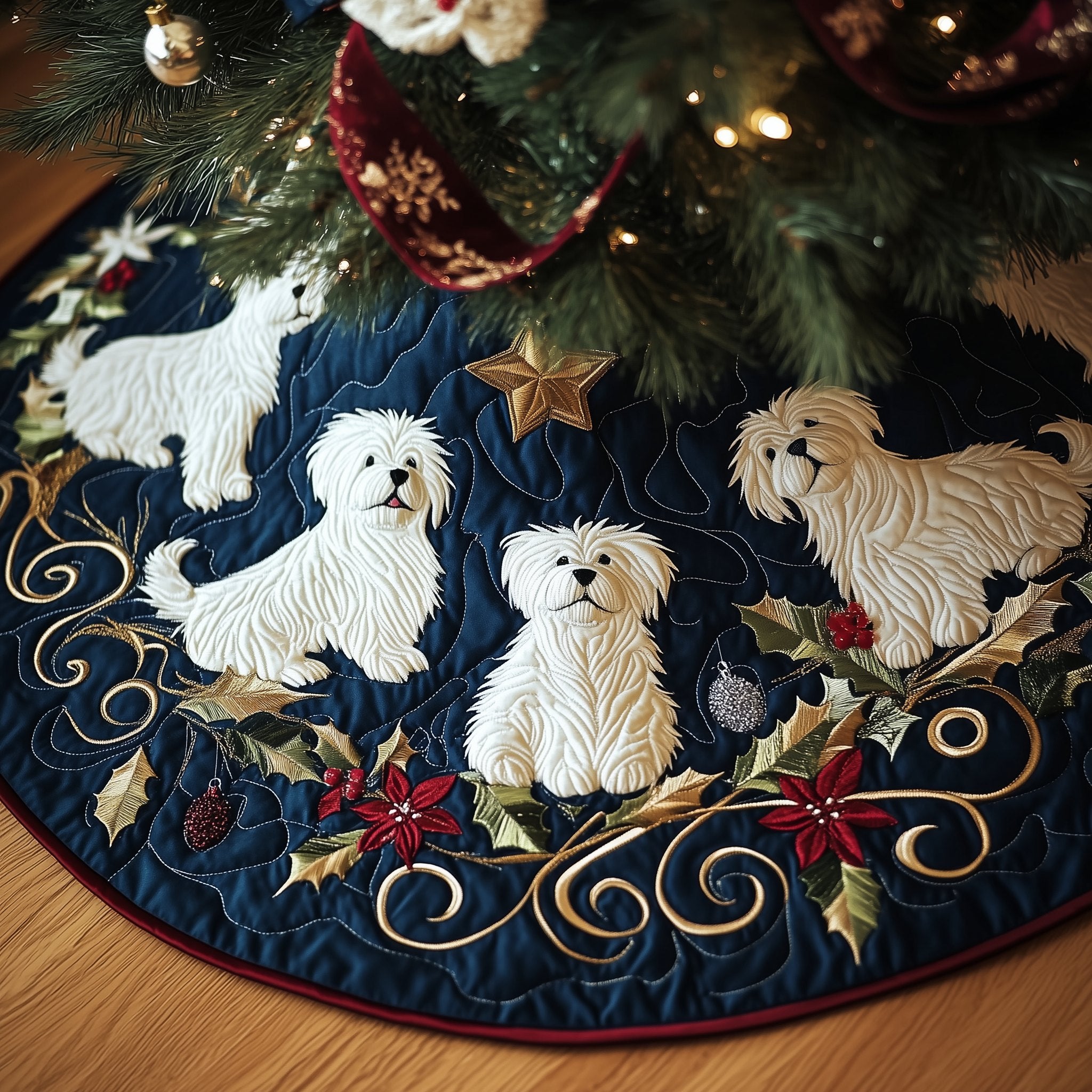 Westie Christmas Tree Skirt