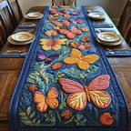 Pastel Butterflies with Blue Border Table Runner