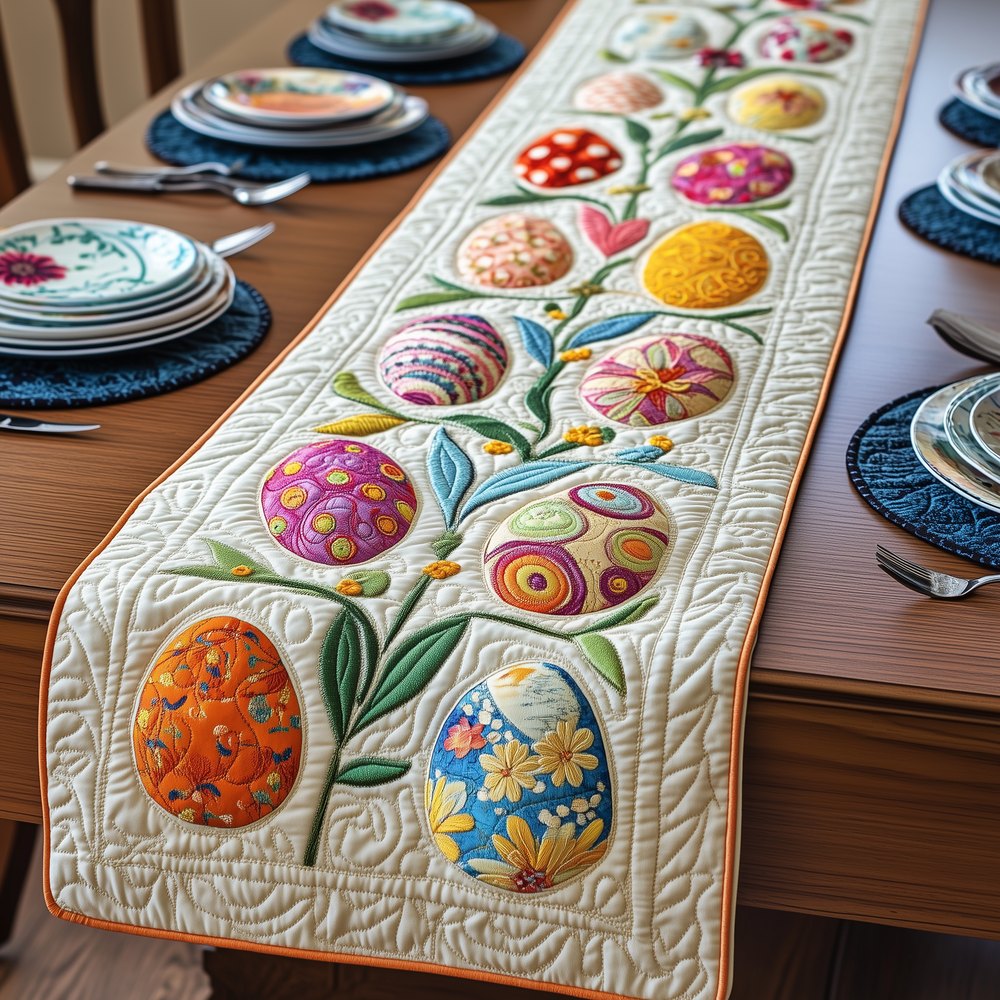 Joyful Easter Egg Pathway Table Runner