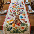Easter Egg Tree with Butterflies Table Runner