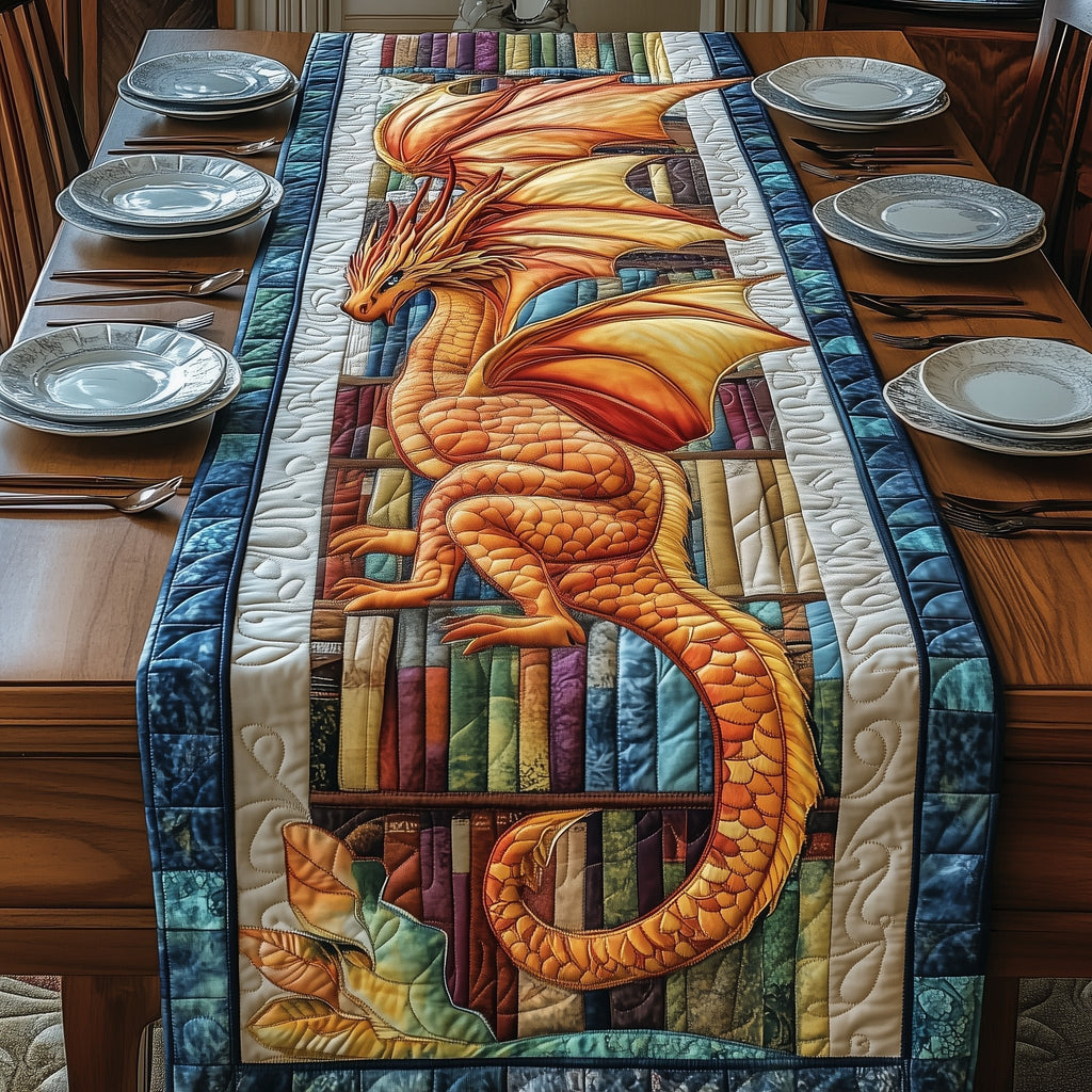 Library Dragon Table Runner