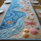 Pink Starfish and Swirling Water Table Runner