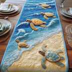Sea Turtles Swimming to Shore Table Runner