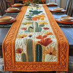 Cactus with Red Desert Blooms Table Runner