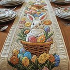 Bunny in a Basket of Eggs Table Runner