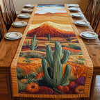 Saguaro Cactus Under Red Mesa Table Runner
