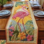 Flamingo with Yellow Blossoms Table Runner